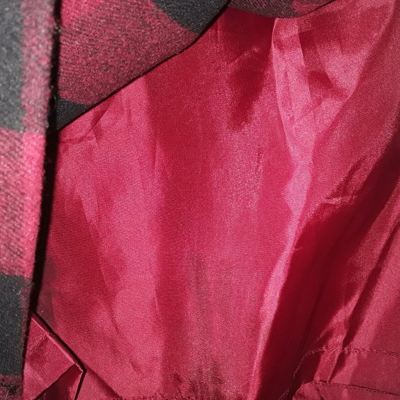 Bob Timberlake SZ 10 Red Plaid Wool BlMini Skirt Zipper Pockets Band Waist Lined - Picture 5 of 7